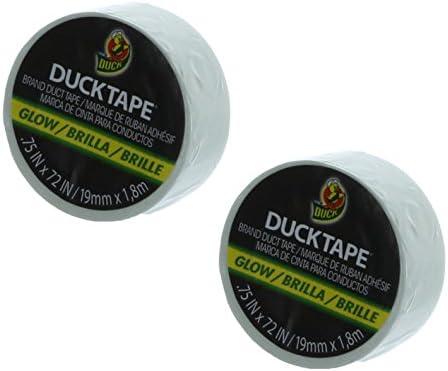 Lot of 2 Mini Duck Glow In The Dark ducktape Duct Tape 3/4" x 6'