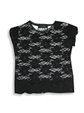 Rubbies - Girls Short Sleeved Lace Tee, Black
