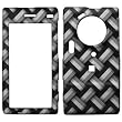 Black, Grey, White Striped Weave Textured Feel Case Cover Protective SNAP-ON for Samsung Memoir T929