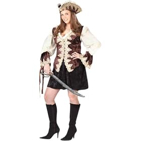Sexy Plus Size Royal Pirate Costume (Size: 16-20)