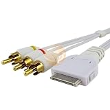 Apple iPod 3rd, 4th, 5th Generation, Mini, Photo, U2, Video, Classic, Touch, Nano, iPhone RCA AV (Video & Audio ) Cable with iPod Plug