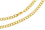 Mens 10K Flat Cuban Link Necklace