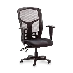 Lorell 86200 Executive High-Back Chair,Mesh Fabric,28-1/2 in.x28-1/2 in.x45,BK