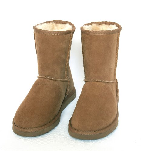 Sheep Touch Women's Twin-Face Australian Sheepskin Classic Short Boots Chestnut | Free Shipping in US