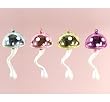 Pack of 8 Whimsical Glass Mushroom Holiday Easter Ornaments 5.5"