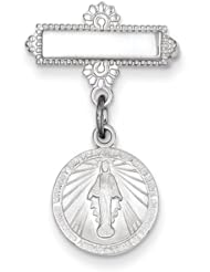 Sterling Silver Miraculous Medal Pin