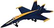 Smithsonian Museum Replica Series, F-18 Hornet Blue Angels - 1/72 Scale