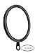 Meriville 28 pcs Oil-Rubbed Bronze 2-Inch Inner Diameter Metal Flat Curtain Rings with Eyelets