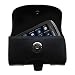 Horizontal Black Leather Case for the Samsung Reality with both a belt clip and loop option - a Gomadic design