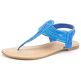 DREAM PAIRS SPARK Girls Rhinestone Sandals Girls Easy Slip On Elastic Band(Infant/Toddler/Little Kid/Big Kid)