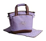 Organic Cotton Canvas Baby Mama Diaper Bag- Lavender