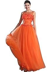 A-line Illusion Lace Sheer Dropped   Waistline Floor Length Tulle Bateau Neck Sweetheart Prom Dress 
