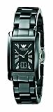 Emporio Armani Ladies Black Ceramic, Rectangle Black Dial  Watch