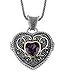 Clevereve's Genuine Amethyst Heart Locket title=
