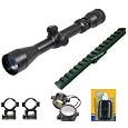 UAG Mosin Nagant 2-7x32 Long Eye Relief Scope + New Generation Weaver Rail Mount + Scope Rings+ Lens Covers+Lens Cleaning Kit