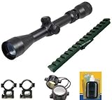 UAG Mosin Nagant 2-7x32 Long Eye Relief Scope + New Generation Weaver Rail Mount + Scope Rings+ Lens Covers+Lens Cleaning Kit
