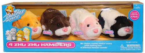 4 Zhu Zhu Hamsters
