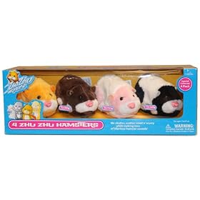 Zhu Zhu Hamsters Special Collector 4 Pack with Nugget, Scoodles, Jilly and Winkie by Zhu Zhu Pets