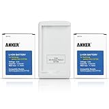 [540 days warranty] Anker® 2 x 3100mAh Li-ion Batteries for Samsung Galaxy Note 2/II, GT-N7100, SCH-I605(Verizon), SGH-I317(AT&T), SGH-T889(T-Mobile), SPH-L900(Sprint), SCH-R950(U.S. Cellular), fits EB595675LA + Free Anker White Multi-Connnector Wall Charger