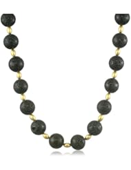 Lauren Harper Collection Midnight 18k Gold and Lava Stone Necklace