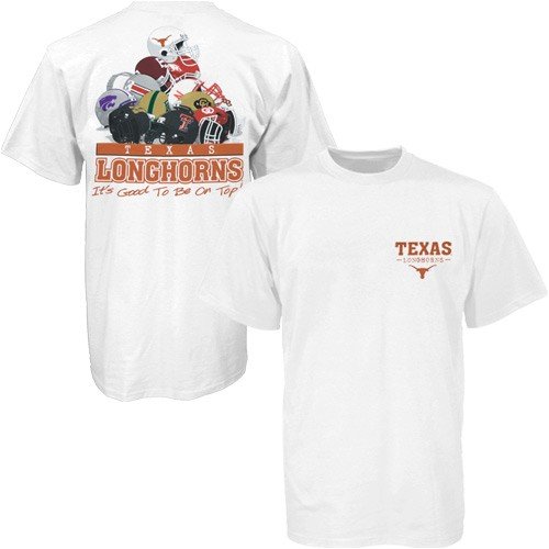 Texas Longhorns White Helmet Pile T-shirt