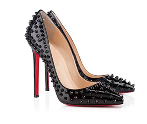 Naly Women's Classic Studded Bridal Pointed Toe Pumps Stiletto Evening Dress High heels