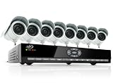 SVAT CV301-8CH-008 8-Channel H.264 Smart DVR Complete Surveillance System (Includes 8 Indoor/Outdoor High-Resolution CCD Night-Vision Cameras)