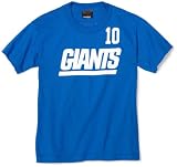 NFL Boys' New York Giants Eli Manning 8-20 Name & Number Tee Shirt (Blue, Large)