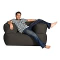 BaZi � Armchair Sofa Bean Bag in CHOCOLATE Barkweave Fabric