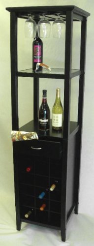 Galina Wine Tower - Holds 18 Bottles (Matte Black) (66