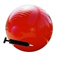 Burst Resistant Yoga/Exercise Ball with Pump, Red 75 cm Diameter