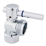 Elements of Design CC13001DL Concord Decorative Quarter Turn Valve with 1/2-Inch IPS Inlets and 3/4-Inch Hose Thread, Lever Handle, Chrome