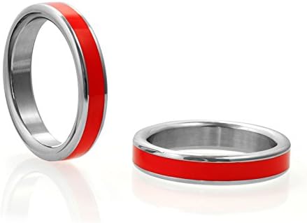 Bundle of H2H C Ring Stainless 1.85in Chrome w/Red AND Swiss Navy Water Based Lubricant 5ml Foil
