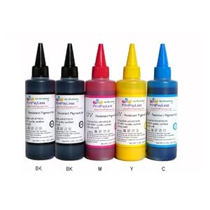 PrintPayLess® Brand Archival, Water and Fade Resistant Pigment Ink , 500ml (16.7 oz) for Epson 125, T125(non-OEM): Epson Stylus NX125, NX127, NX130, NX230, NX420, NX625 Printers - Black, Cyan, Magenta, and Yellow Colors (Office Product)