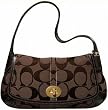 Coach Ergo Brown Signature Flap Bag Purse 11257