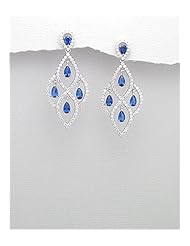 CZ Earrings In 92.5 Sterling Silver