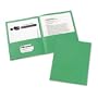 Avery Two-Pocket Portfolios, Embossed Paper, 30-Sheet Capacity, Green, Box of 25 (47987)