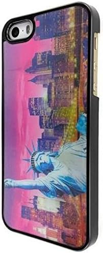 Apple iPhone 5 and 5s New York City The Empire State Building The Statue of Liberty 3D Hologram Picture Protection Cover Thin Hard Plastic Case Easy Install Snap On Off Perfect Fit Slim Lightweight