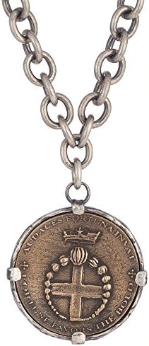 AUDACES FORTUNA INVAT COIN NECKLACE