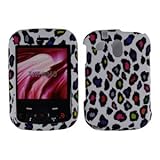 White with Rainbow Color Leopard Spots Rubber Texture Pantech Jest TXT8040  ....