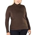 Mossimo&reg; Black Plus Ultrasoft Turtleneck -Brown Heather