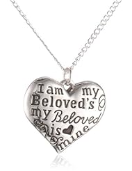 I Am My Beloveds Heart Pendant Necklace, 18"