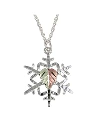 Black Hills Gold Snow Flake Sterling Silver Pendant