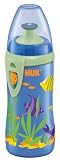 NUK 10255080 - Junior Cup Aquarium blau mit Push-Pull Trinktülle