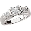 14K White Gold Diamond Engagement Ring Semimount - 0.20 Ct. - CENTER STONE NOT INCLUDED