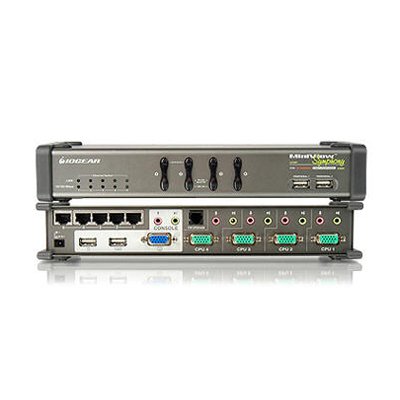 IOGEAR 4 Port KVM Switch-USB2.0 Peripherals/Networking/Audio Connectivity Technology Wired