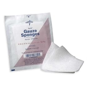 Medline Cotton 4x4 8PLY Sterile Gauze Pads 1200 Sponges/Case