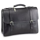Jack Georges University Collection Oversized Triple Gusset Flap Over with Buckle Straps