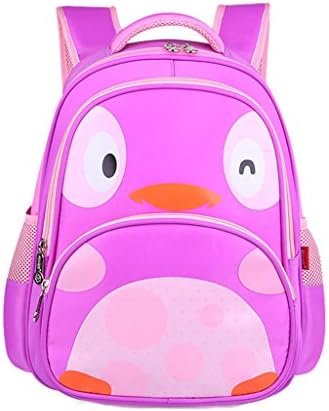 Cute Cartoon Penguin Toddler Preschool Kindergarten Backpack Girls Small Purple