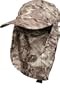 Aqua Design Voyager Sun Protected UPF Camo Fly Fishing Long Bill Cap & Optional Protective Cape (Pacific Sand)